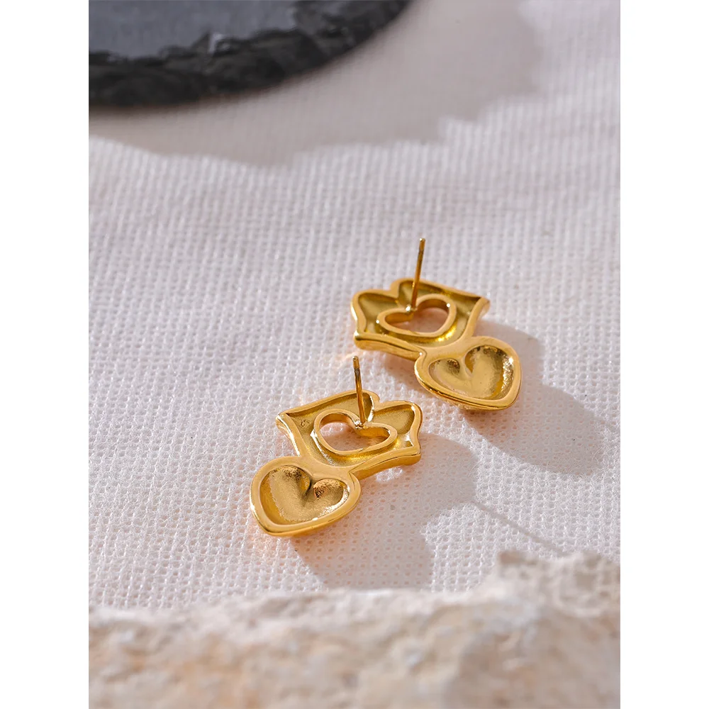 Boucles d'oreilles captivantes en acier inoxydable