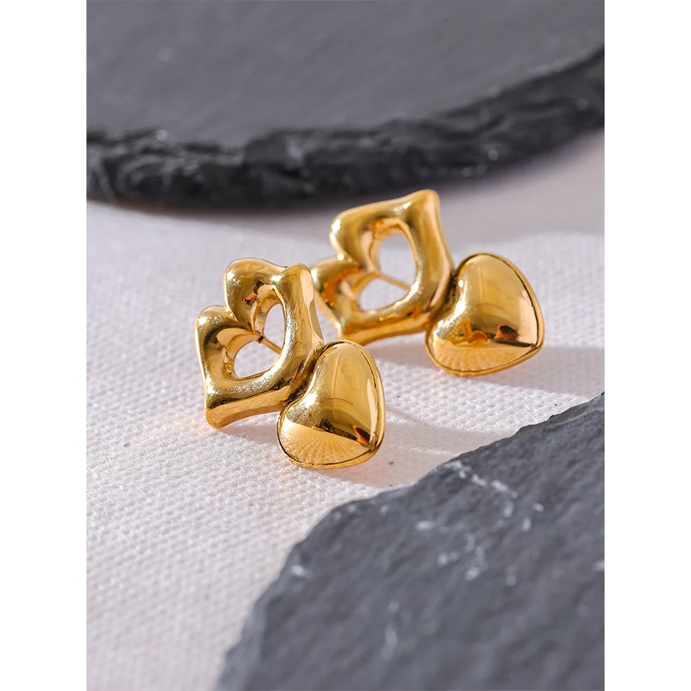 Boucles d'oreilles captivantes en acier inoxydable